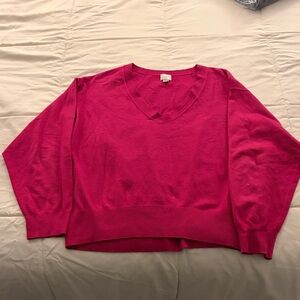 a new day Women's V-Neck Sweater - Bright Pink